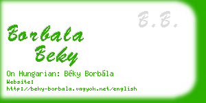 borbala beky business card